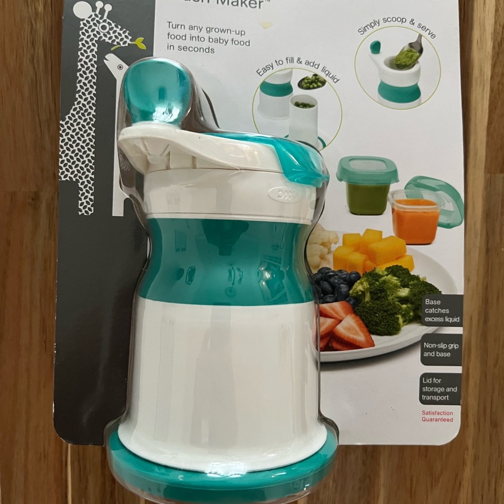 Oxo Teal and White Baby Food Maker